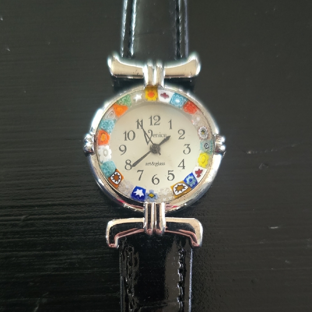 Women's Silver Watch with Colorful Accents